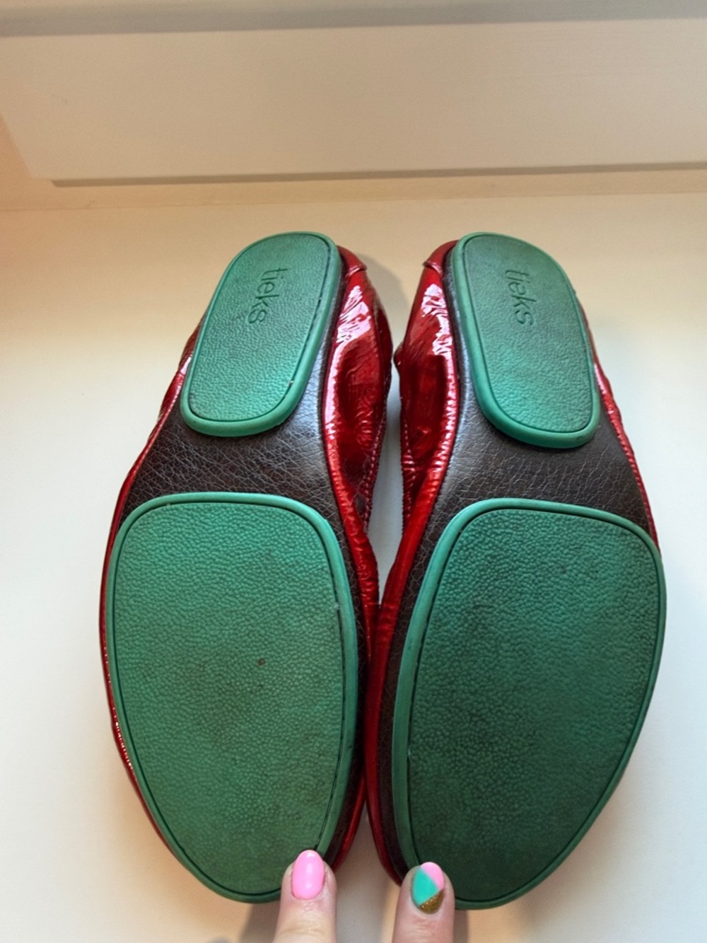 Red Diamond Tieks Size 8 - Picture 4 of 8